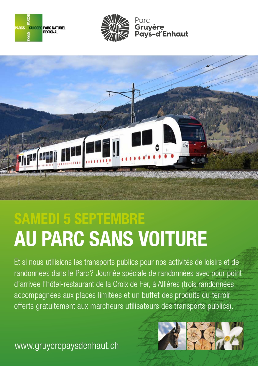Le Parc naturel régional Gruyère Pays-d’Enhaut renouvelle sa journée sans voiture
